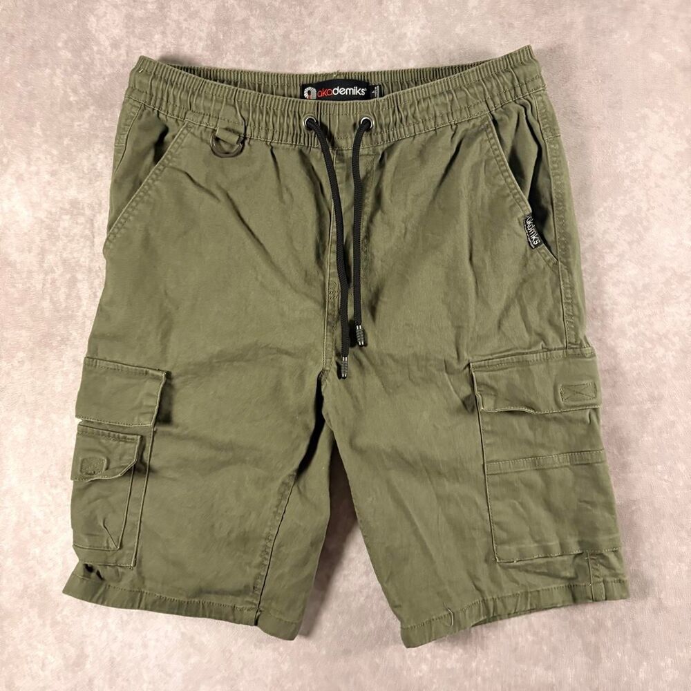 vintage y2k akademiks green cargo shorts